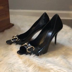 Gucci Sand Pelle S Cuoio Black Heels